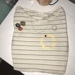 h&m long sleeved stripped tee